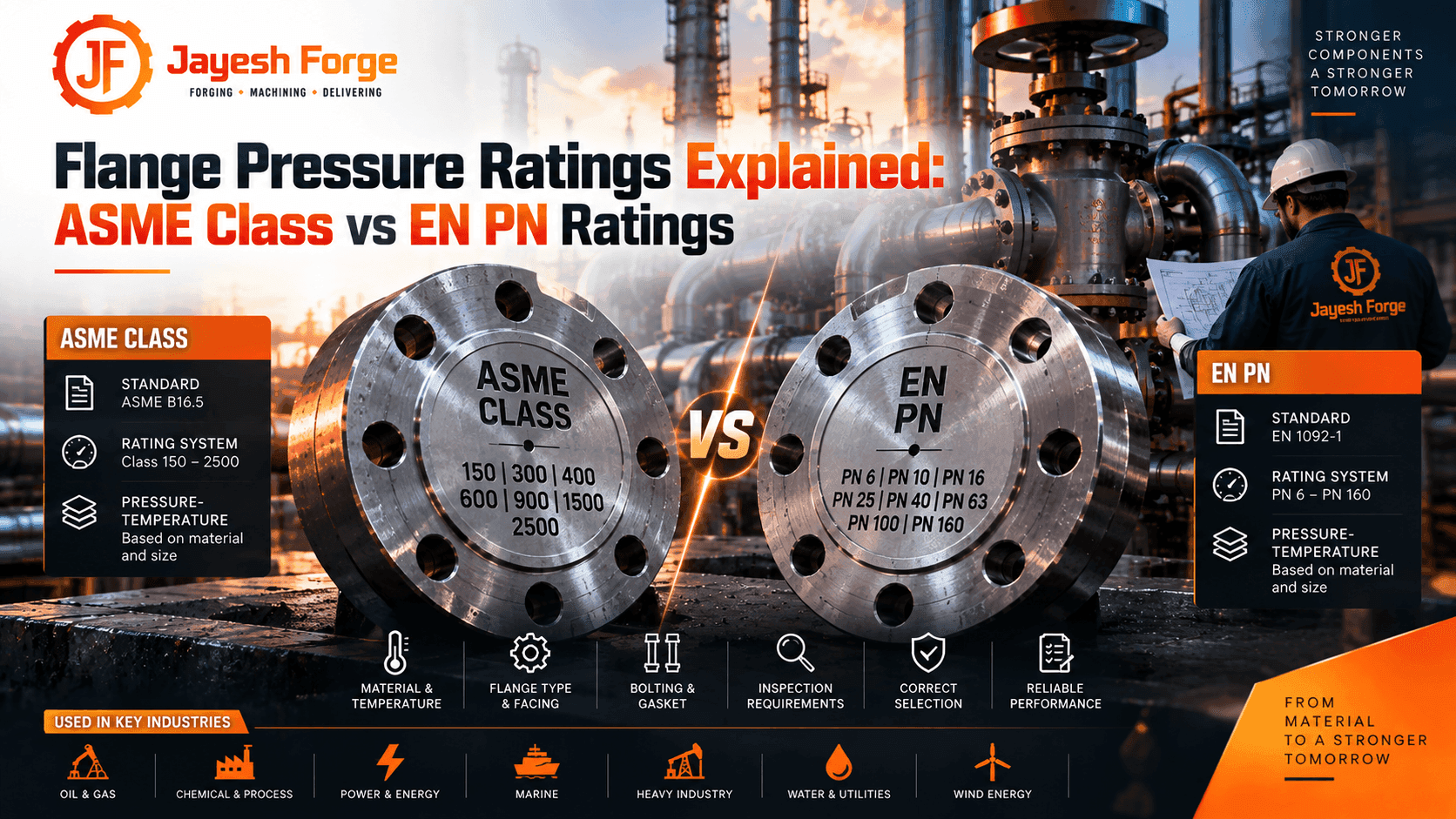 Flange Pressure Ratings Explained: ASME Class vs EN PN Ratings