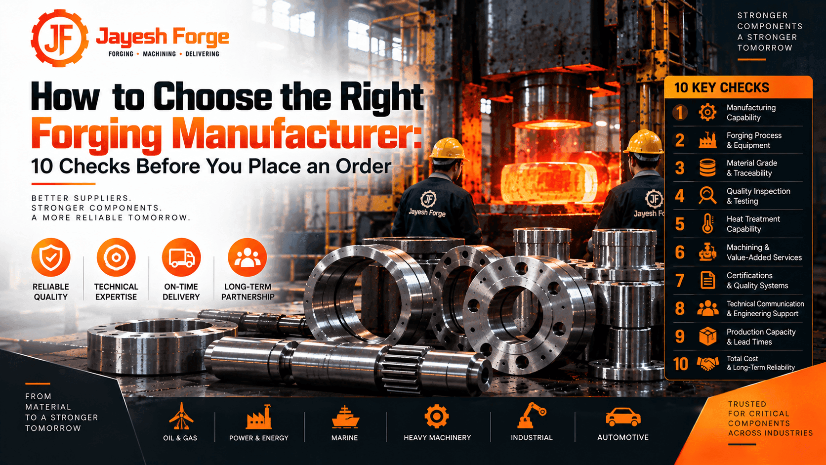 How to Choose the Right Forging Manufacturer: 10 Checks Before You Place an Order